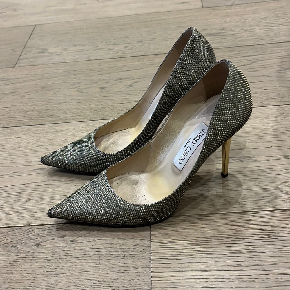 Gold Jimmy Choo Pumps size 37 - Picture 1 of 6